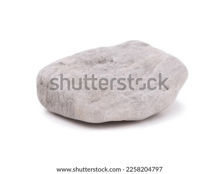 Gray stone on a white background
