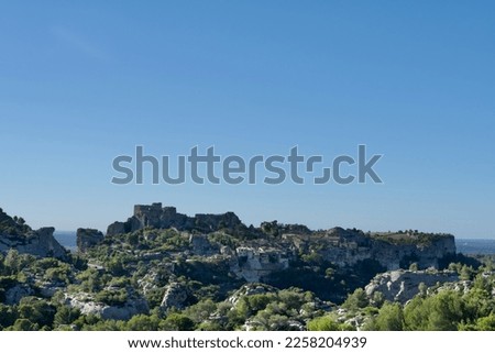 Beautiful panoramic picture of the very famous "Les Baux de Provence"place in the south of France in the morning light.