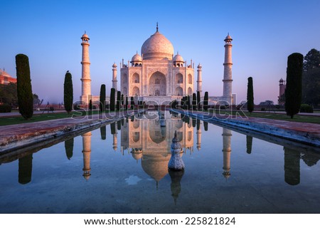 Fabulous Taj Mahal. Royalty-Free Stock Photo #225821824