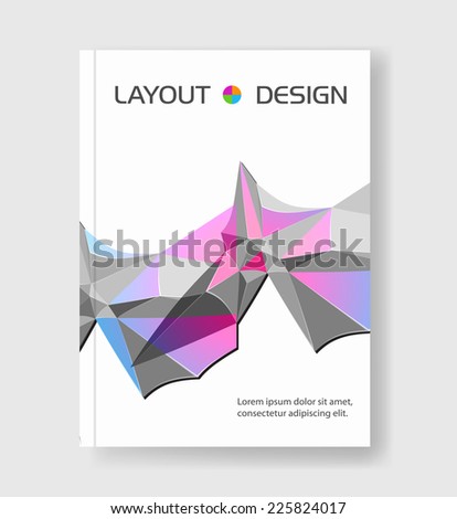 Modern Vector abstract triangles, brochure, easy editable