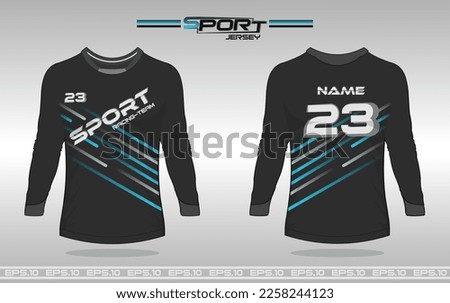 soccer jersey front and back concept long sleeve