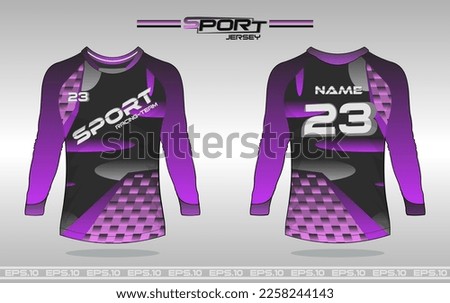 soccer jersey front and back concept long sleeve