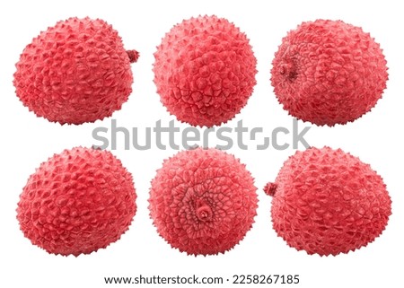 lychee isolated on white background, full depth of field, clipping path Royalty-Free Stock Photo #2258267185