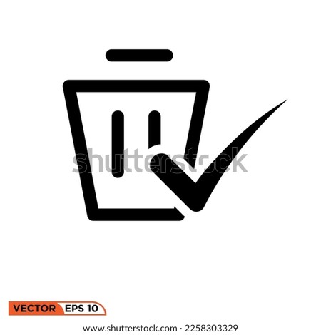 Icon vector graphic of Save Trash  Fit for Application Elements