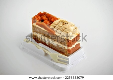 cake cookie bakery product in coffee shop with white background