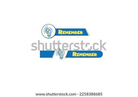 remember icons vector art ideas Royalty-Free Stock Photo #2258388685