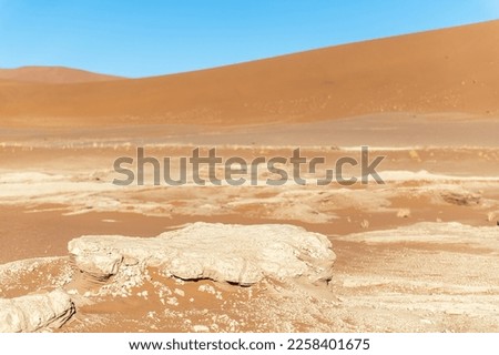 Impression of the barren sand dune landscape near the deadvlei region of Namibia.