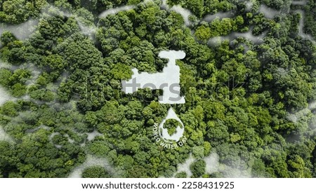 World Water Day. The concept of ecology and world water day. High angle view of the natural environment. ecological concepts and global environmental protection Royalty-Free Stock Photo #2258431925