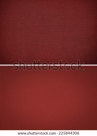 red fabric texture. coarse canvas background - closeup pattern