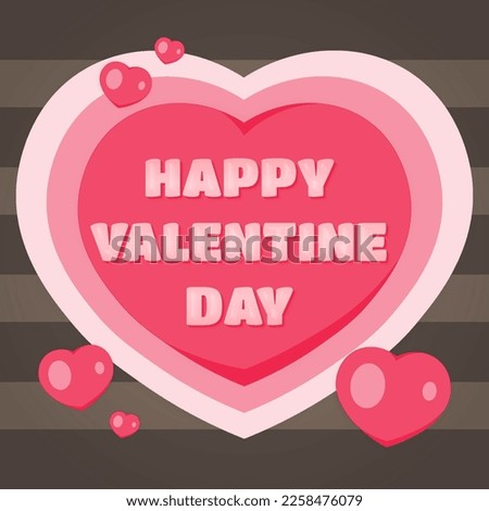 valentines day template with heart shape, perfect for social media post, greeting card and advertisement.