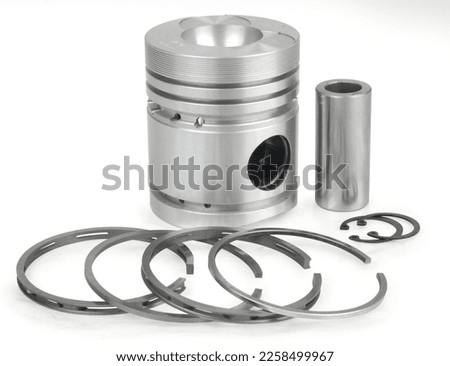 auto parts piston kit piston ring pin lock Royalty-Free Stock Photo #2258499967