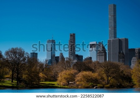 New York, cityscape view from Central Park.