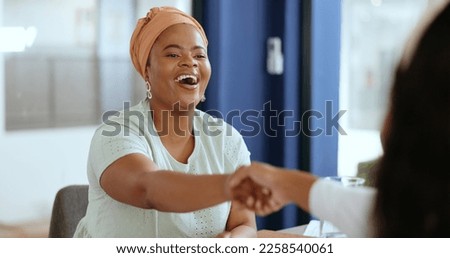 Business people, handshake and applause, partnership.or welcome to company at job interview. Thank you, teamwork and collaboration of women shaking hands for agreement, contract deal or recruitment. Royalty-Free Stock Photo #2258540061