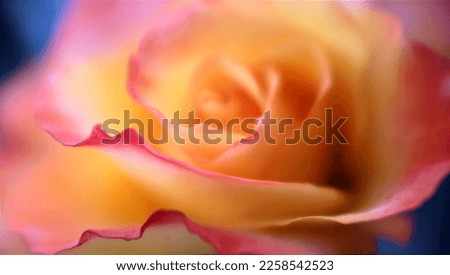 closeup macro photography of petals of a colourful rose 
