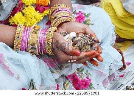 Indian hindu marriage bridal beautiful ritual