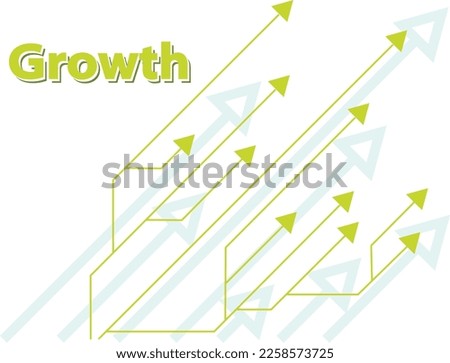 Growth Background, Green Arrow with growth illustration, Vector 