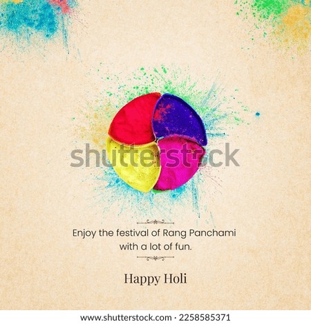 happy holi and very happiness rang panchami Royalty-Free Stock Photo #2258585371