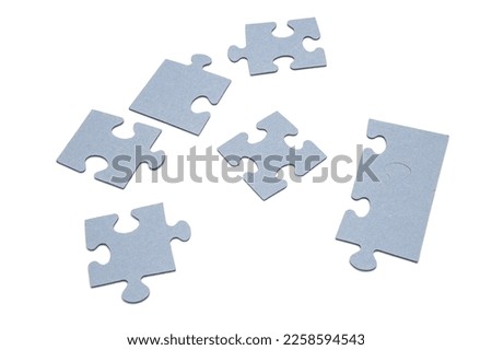 Puzzle pieces on a white background