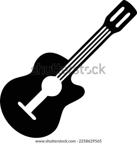 Guitar icon symbol vector image. Illustration of the acoustic guitar musical. EPS 10