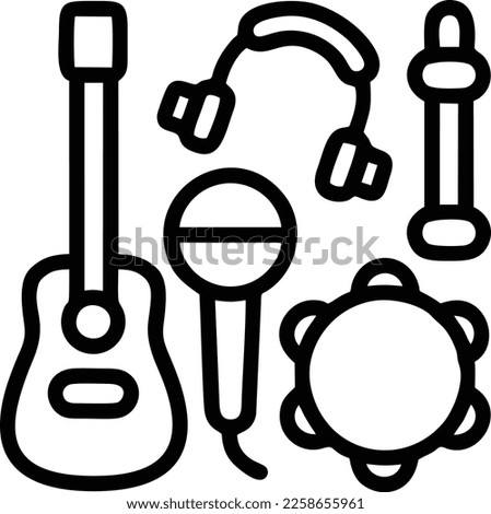 Guitar icon symbol vector image. Illustration of the acoustic guitar musical. EPS 10