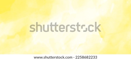 Yellow watercolor vector art background for cards, flyer, poster, banner and cover design. Hand drawn illustration for your design. place for text. Watercolour texture. Summer backdrop. Royalty-Free Stock Photo #2258682233
