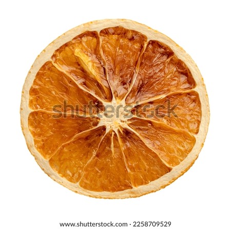 Dried orange slice on a transparent background. isolated object. Element for design Royalty-Free Stock Photo #2258709529