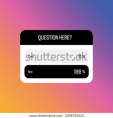 Instagram stories questions sticker and button. social media vote icon. Royalty-Free Stock Photo #2258765615