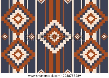 Ethnic geometric pattern. Vector geometric square diamond stripes seamless pattern background. Ethnic southwest pattern use for fabric, textile, home decoration elements, upholstery, wrapping.