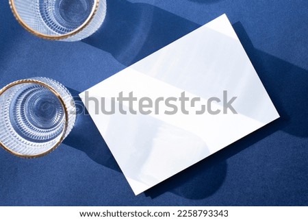 Opal colored glass and card mock-up