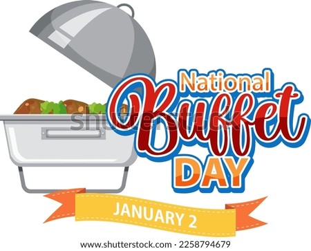 National Buffet Day Banner Design illustration