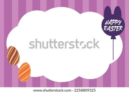 Material for easter greeting card with copy space