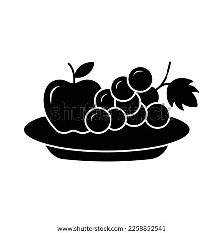 Fresh fruits icon design. isolated on white background. vector illustration