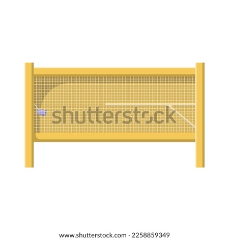 Traditional Wooden Bird Cage Flat Illustration. Clean Icon Design Element on Isolated White Background