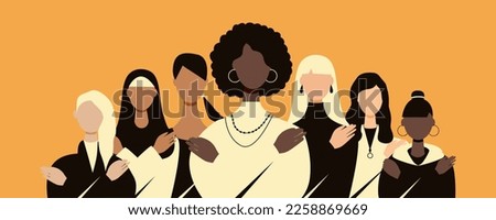 Women of different ethnicities together. #EmbraceEquity. Royalty-Free Stock Photo #2258869669
