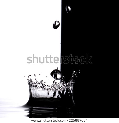 splashing water with high resolution on a black background