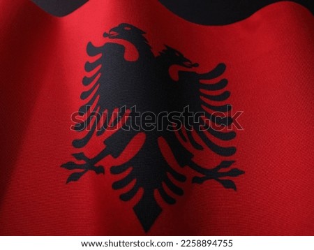 The national flag of Albania