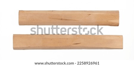 processed new wooden board isolated on white background
