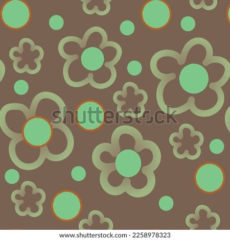 Seamless pattern with flowers.  Vector file for designs.