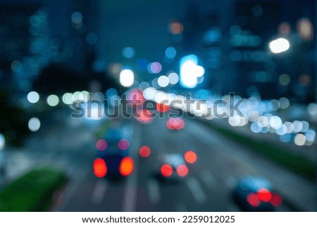 Abstract city night bokeh background