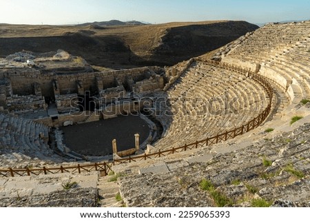 A 2,200-year-old theater in southwestern Turkey’s ancient city of Laodicea (Laodikya,  Laodikeia) near Denizli.