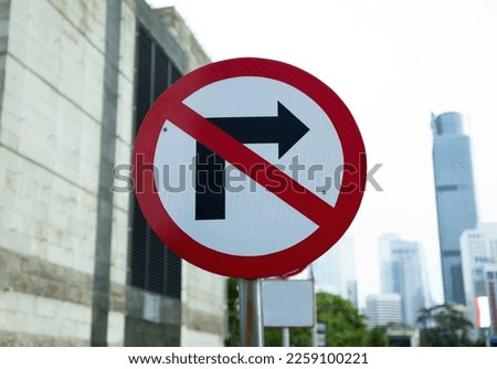 do not turn right traffic road sign