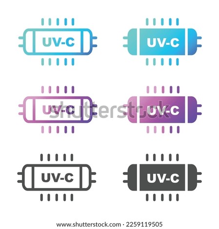 UV light disinfection, line icon, vector. Royalty-Free Stock Photo #2259119505