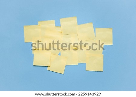 Blank sticker paper on blue background