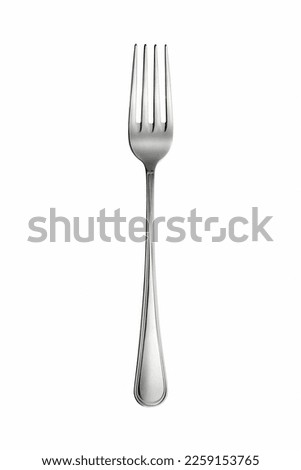 Empty Steel Fork isolated on white background Royalty-Free Stock Photo #2259153765