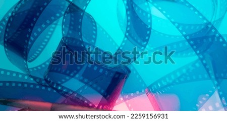 background with film strip.beautiful abstract background with film strip on colorful background with selective focus Royalty-Free Stock Photo #2259156931