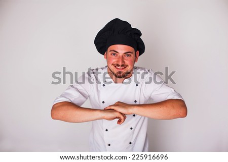 cook on a white background with relies space for writing