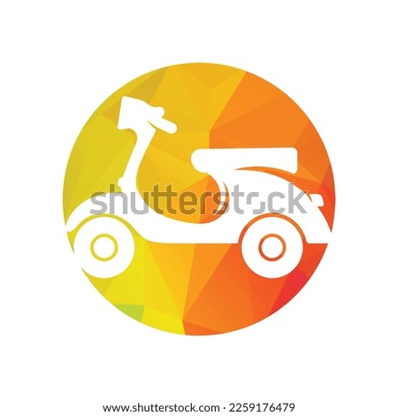 Vintage scooter vector illustration design. Scooter illustration on white background.