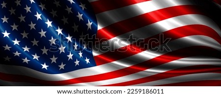 USA flag background design with copy space 3D illustration