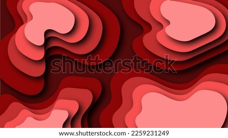 3D abstract background with paper cut out shapes. Vector background for websites, presentation, invitation, thank you card.