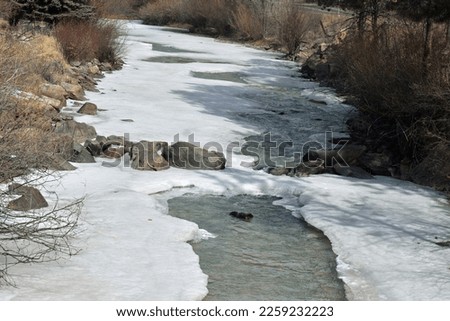 Break In Ice Roark Creek Winter